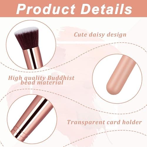 2 Stück Make Up Pinsel, Foundation Pinsel, Professioneller Makeup Pinsel für Foundation & Concealer, Dichten Synthetischen Borsten, Pinsel Makeup für Flüssige, Cremige oder Pudrige Make-Up thumbnail 3