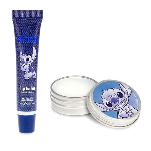 Disney Stitch Denim Lip Balm Duo | Mad Beauty | Blueberry Scent | Lip Care Gift Set | Cruelty-Free | Skincare Gift for Women, Adults, and Kids thumbnail 4