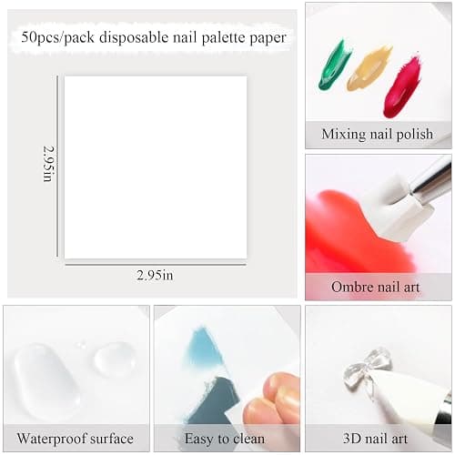 Fcozpjk 150Pcs Soft Nail Sponges for Ombre Mini Nail Art Sponges With Grabbing Pen Aura Nail Gradient Brush for Gel Nail Polish Sponge With 50pcs Disposable Gel Polish Palette Paper thumbnail 5