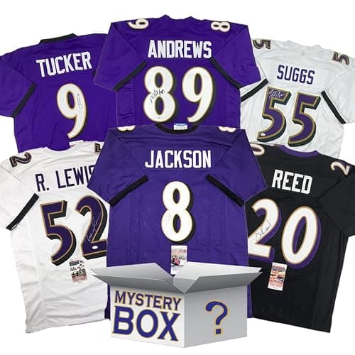Autographed/Signed Baltimore Football Jersey Mystery Box with PSA JSA or Beckett COA - Image 1