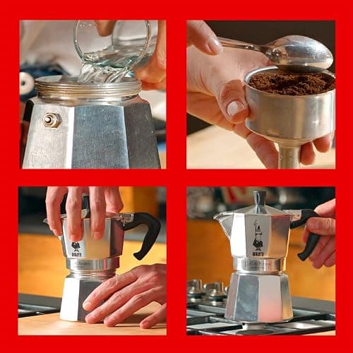 Bialetti - Moka Express: Iconic Stovetop Espresso Maker, Makes Real Italian Coffee, Moka Pot 9 Cups (14 Oz - 420 Ml), Aluminium, Silver thumbnail 5