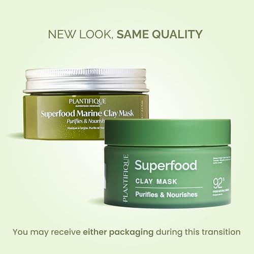PLANTIFIQUE Clay Mask with Avocado & Superfoods - Korean Face Masks Skincare Products - Dermatologically Tested - Masque Visage Beauté - Gift Idea, 110g / 3.88 fl oz thumbnail 7