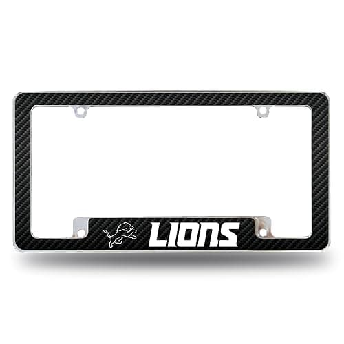 Rico Industries NFL Football Black 12" x 6" Chrome All Over Automotive License Plate Frame for Car/Truck/SUV - Image 1