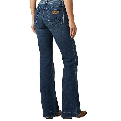 Wrangler Women's Retro Mae Mid Rise Wide Leg Trouser Jean - Image 1