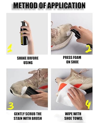 COZGO Shoe Cleaner Kit for Sneaker, Water-Free Foam Sneaker Cleaner 5.3Oz with Shoe Brush and Shoe Cloth,Work on Most Shoes thumbnail 5