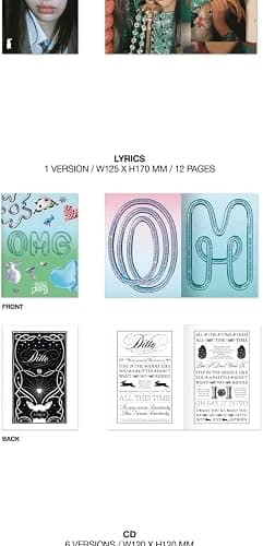 NewJeans OMG 1st Singile Album Message Card Version CD+Photobook+Message Card+Lyrics book+Photocard+Sticker+Tracking (6 Version SET) thumbnail 5