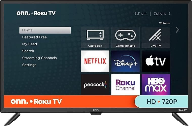 ONN 32-inch Roku Smart TV LED + Free Wall Mount with Wi-Fi Connectivity and Mobile App | Flat Screen TV Compatible with Apple Home Kit | Alexa and Google Assistant (Renewed) thumbnail 2