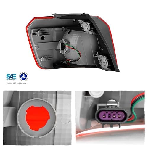 AKKON - Fits 2010-2017 GMC Terrain SL | SLE | SLT Chrome Red Tail Brake Light Outer Passenger Right Side Replacement thumbnail 3