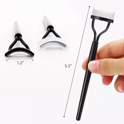 2 Pcs Eyelash Separator Tool Mascara Brushes Eyelash Comb Separator Definer Lash Comb for Combing, Separating Lashes - Black thumbnail 2