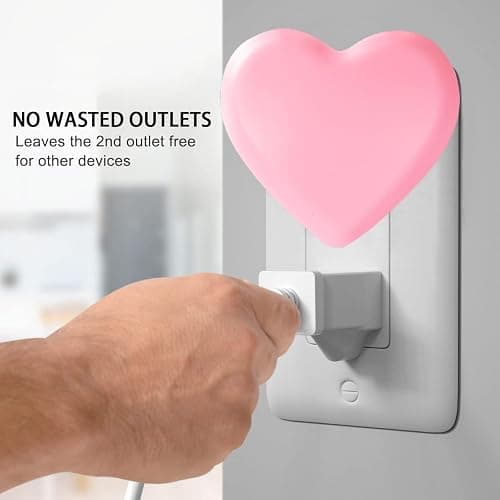 INZU Night Lights Plug into Wall, LED Night Light for Kids, Cute Nightlight with Auto Dusk to Dawn Sensor, LED Nightlight with Soft Warm Light for Bedroom, Nursery, Bathroom, Hallway (Pink) thumbnail 4