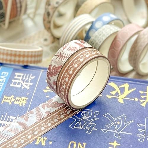 Songdao 40 rouleaux Washi Tape Set, Ruban Adhésif Décoratif Œuvre d’art inspirée Feuille d’or Masking Tapes pour Arts, Bullet Journal, Scrapbooking, Bricolage, Emballage (Retroism 2) thumbnail 9