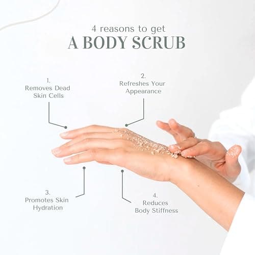 Rose Body & Foot Scrub 10 oz - a gentle and enjoyable exfoliating experience, leaving your skin feeling smooth - The best stocking stuffer. thumbnail 4