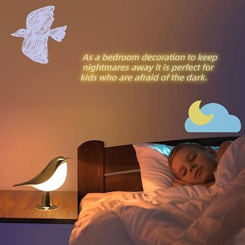 YM Dragon Bedside Lamps Bird Lamp Bird Decorations for The Home Small Lamps for Small Spaces Night Light for Kids ABS Plastic Cute Lamp for Bedroom, Living Room, Kitchen, Outdoor, Office Decor thumbnail 7