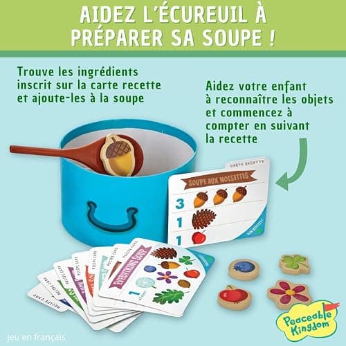 Peaceable Kingdom - La Soupe aux noisettes - Jeu Gourmand Pour Compter en s’amusant - Éveil socio-affectif, motricité globale Coordination, notions spatiales, jeu de rôle - 14597684 thumbnail 4