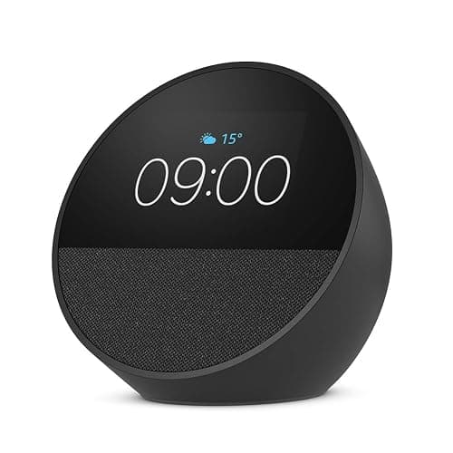 Amazon Echo Spot (Nouvelle génération) | Réveil connecté avec un son de qualité et Alexa | Noir - Image 1