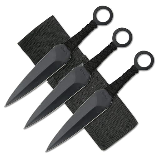 BladesUSA PERFECT POINT RC-086-3 THROWING KNIFE SET 6.5" OVERALL KNIFE, Black - Image 1