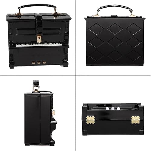 Lyuxhetaokdiq Women Acrylic Piano Shaped Crossbody Shoulder Bag Handbag Piano Purse thumbnail 5