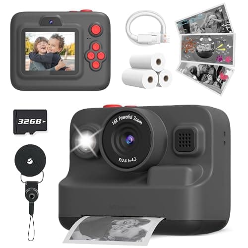 Yehtta Kids Camera Instant Print, Dual-Lens Front Rear Selfie Camera for Kids, Christmas Birthday Gifts Toys for 3-12 Year Old Boys Girls, 2.4in Screen 1080P Kid Digital Cameras with 32G Card - Image 1