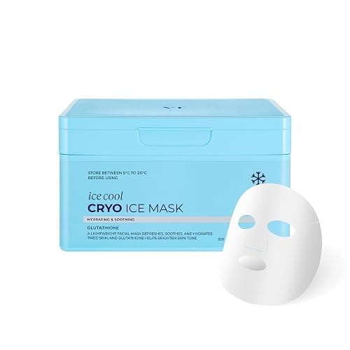 VT COSMETICS Cryo Ice Cool Mask, 30 Sheets, Cooling & De-Puffing Daily Sheet Mask, Hydrating Korean Face Mask, Xylitol & Hyaluronic Acid, K-Beauty Skincare - Image 1