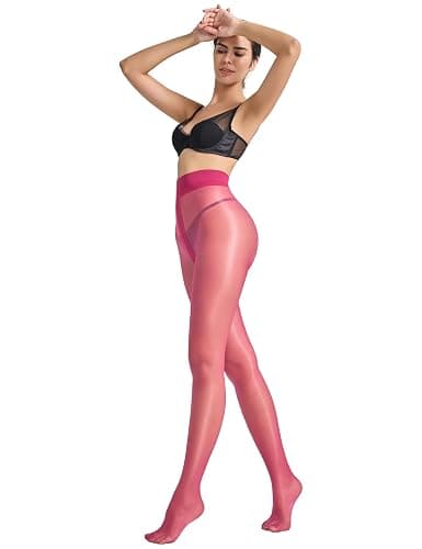 LABELLA Multicolor 15D Shiny Tights Ultra Sheer Stylish Pantyhose with Silky Smooth & Nude-Invisible Feel - Image 1