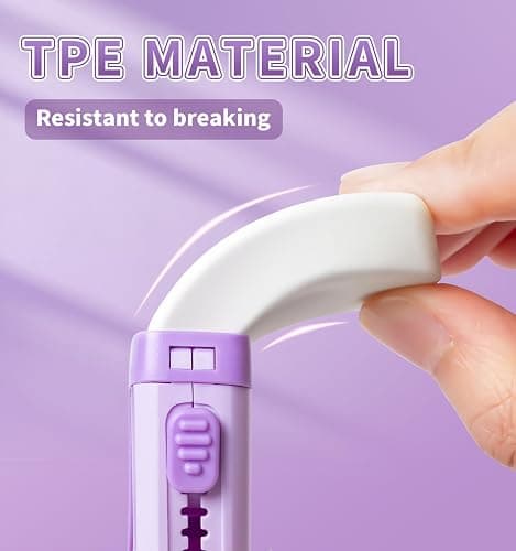 Pindda 4+1 Pack Rubber Erasers Sliding Retractable Eraser, Large White Erasers for School Office Art Drawing Pencil Eraser for Kids- Purple thumbnail 5