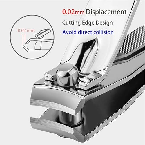 ULYSIA Nail Clippers Set, Ultra Sharp Stainless Steel Fingernail and Toenail Clipper Cutters,Travel Nail Kit for Men Women thumbnail 5
