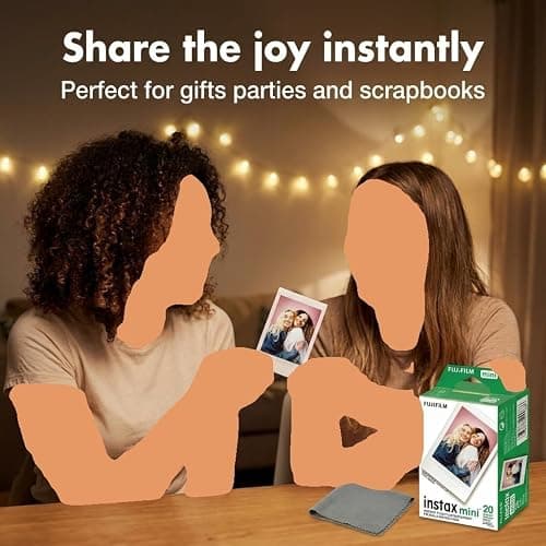 Fujifilm Instax Mini Instant Film, 100 Sheets – White Daylight ISO 800 for Instax Mini 13, 12, 11, 41 Cameras –Bundeld with The Tudak Store Microfiber Cleaning Cloth thumbnail 5