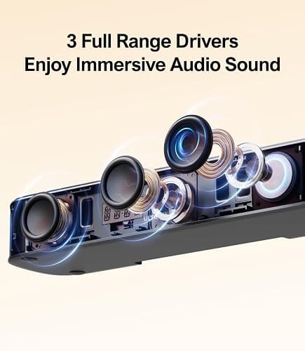ULTIMEA 7.1ch Surround Sound Bar for Smart TV, 330W Peak Power, Virtual Surround Sound System for TV, Home Theater Soundbar with 4 Surround Speakers, App Control, Opt/AUX/BT, Aura A40 (2026 Upgraded) thumbnail 8