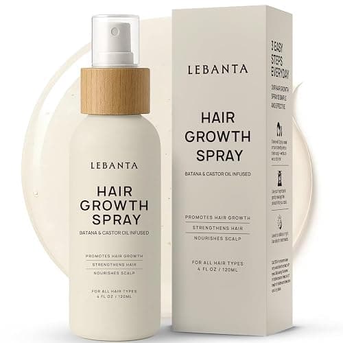 Lebanta Hair Growth Oil Spray - 100% Pure Ingredients For Non Greasy, Thicker & Stronger Hair - Organic Batana, Castor, Biotin, Saw Palmetto, and Rosemary Oil Gifts for Men & Women Scalp - 4.1 Fl Oz - Image 1
