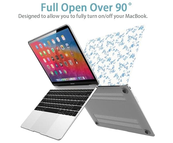 LanBaiLan Case Compatible with MacBook Air 13.6 inch M2 M3 M4 Chip 2022 2023 2024 2025 Release with Touch ID, Model A2681 A3240 A3113, Laptop Plastic Hard Shell Case & Keyboard Cover,Engraved Floral thumbnail 4