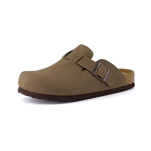 CUSHIONAIRE Hana Womens Clogs | Comfortable Vegan Suede Clogs for Women | Slip On Potato Shoes with Cork Footbed & Arch Support | Memory Foam, Wide Widths Available thumbnail 10