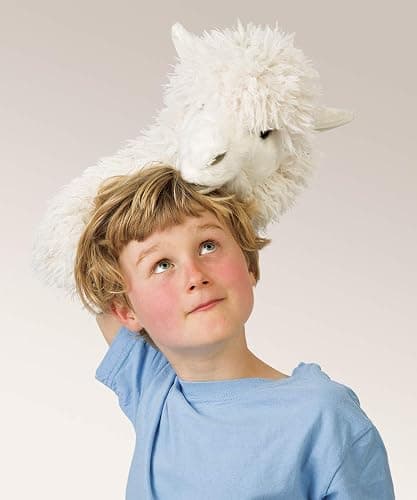 Folkmanis Alpaca Stage Puppet, White (2885) thumbnail 2