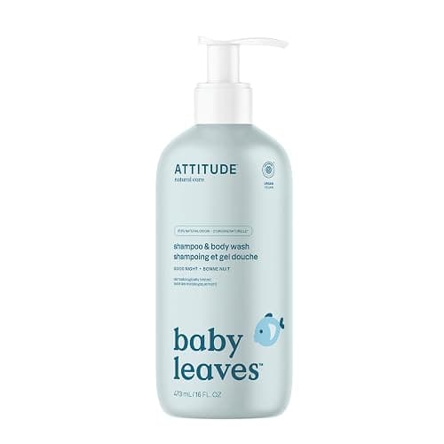 ATTITUDE 2-in-1 Shampoo and Body Wash for Baby, EWG Verified, Dermatologically Tested, Vegan, Good Night, 16 Fl Oz - Image 1