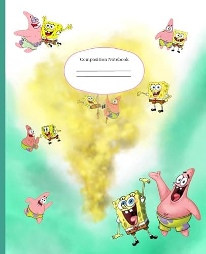 SpongeBob and Friends Composition Notebook: 110 Page Wide Ruled Composition Notebook - Image 1
