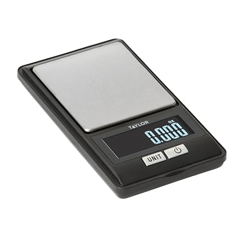 Taylor High Precision Digital Food Portion Scale – 16 oz/500 g Capacity, Compact Kitchen Scale for Portion Control, Meal Prep & Travel, Includes Protective Snap-On Cover for Storage (Black) thumbnail 2