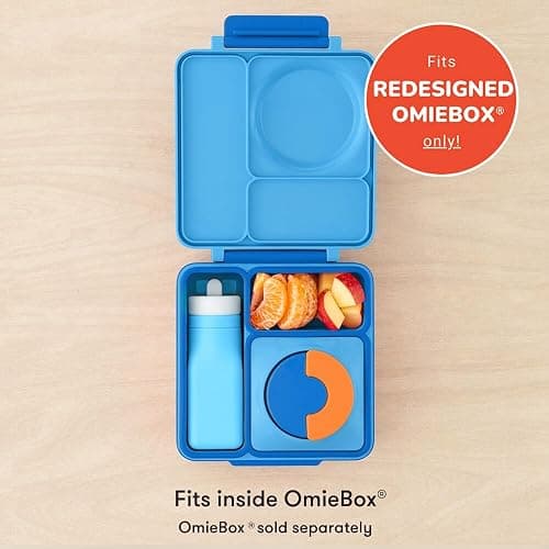 Omie OmieBox Reusable Silicone Water Bottle - 8.7 oz, Straw Top, BPA-Free & Phthalate-Free, Leak-Proof (Blue) (OmieBox Sold Separately) thumbnail 4