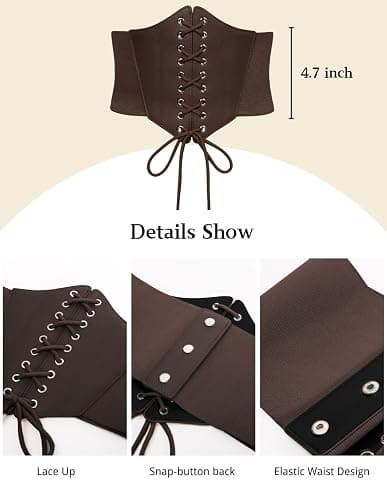 Scarlet Darkness Women Wide Belt Elastic Waist Belt Corset Belts for Dress thumbnail 4