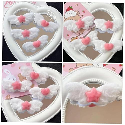 FRCOLOR 4 Stück-pack Engelsflügel Haarspangen mit Flügel Design Weiche Haarclips für Frauen und Mädchen Modische Haar Accessoires für Styling und Frisuren thumbnail 6