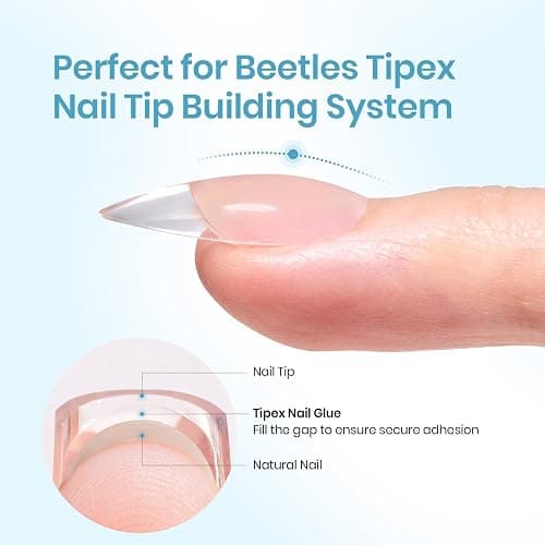 Beetles Tipex Nail Glue 20g Solid Nail Glue Gel Super Strong for Tipex Nail Tips Soak Off U V No Hand-Hold Needed Professional Beginner-Friendly 28+ Days Lasting thumbnail 2