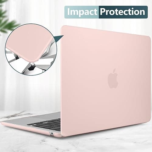 DONGKE Compatible with M4 MacBook Air 15 Inch Case 2025 2024 2023 A3241 A3114 A2941 M3 M2 with Liquid Retina Display & Touch ID, Protective Plastic Hard Shell Cover 15" - Matte Chalk Pink thumbnail 6