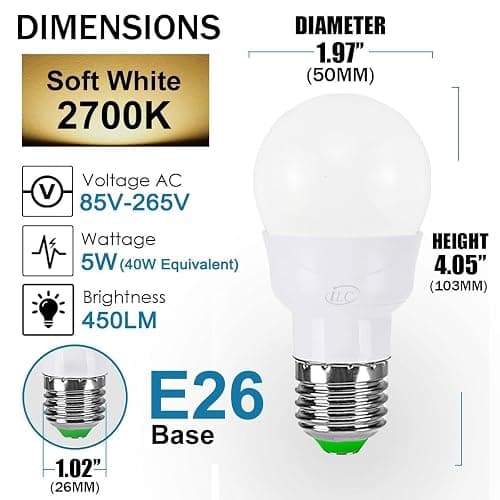 ILC RGB LED Color Changing Light Bulb, 40W Equivalent, 450LM, 2700K Warm White 5W E26 Screw Base RGBW, Flood Light Bulb- 12 Color Choices - Timing Infrared Remote Control (4 Pack) - 4 Count (Pack of 1) thumbnail 3