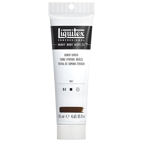 Liquitex Heavy Body Acrylic Paint, 4.65-oz Tube, Burnt Umber | High Viscosity, Pigment Rich, Ideal for Impasto & Texture, Satin Finish, Permanent Color, Crisp Brush Strokes & Knife Marks - Image 1