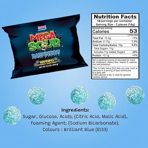Barnetts Mega Sour Raspberry Fizz Candy 250g Handmade British Sweets thumbnail 3