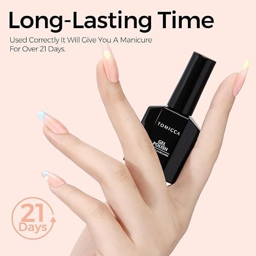 TOMICCA Nude Gel Nail Polish,15ml Sheer Light Nude Gel Polish | Soak Off UV LED Cure Needed，Jelly Translucent Color Long Lasting，French Nail Art Salon DIY Manicure Gift for Women thumbnail 7