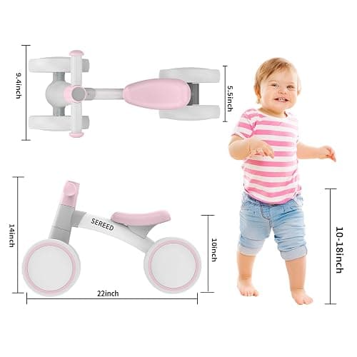 Ivy SEREED Baby Balance Bike for 1 Year Old Boys Girls 12-24 Month Toddler Balance Bike, 4 Wheels Toddler First Bike, First Birthday Gifts thumbnail 2