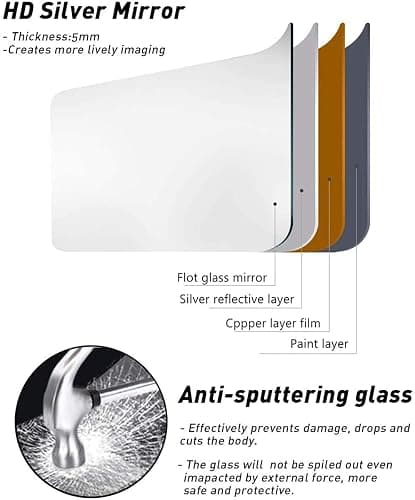 ZMYCZ Mirror Full Length, 71"x26" Arched Full Length Mirror, Arch Mirror with Stand, Large Standing Mirrors, Oversized Full Body Mirrors with Aluminum Frame for Bedroom, Living Room (Gold) thumbnail 8