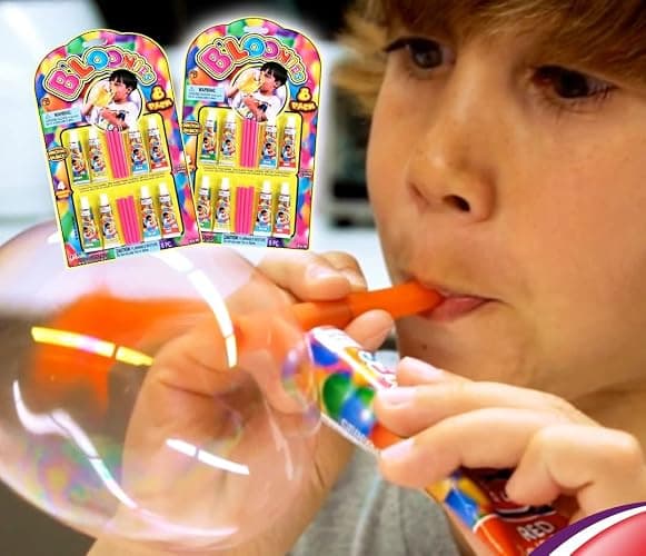 JA-RU Bloonies Magic Plastic Bubbles Balloons Variety Pack (8 Tubes per Pack)| Kids Super Elastic | Blow Up Balloons with Straw | Party Favors and Gifts Fidget Toy. 774-1A thumbnail 2