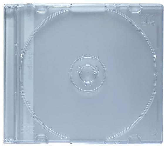 MediaXPO Slim Clear CD Jewel Cases - Pack of 10, Durable Storage for CDs/DVDs, Lightweight and Transparent Design thumbnail 3