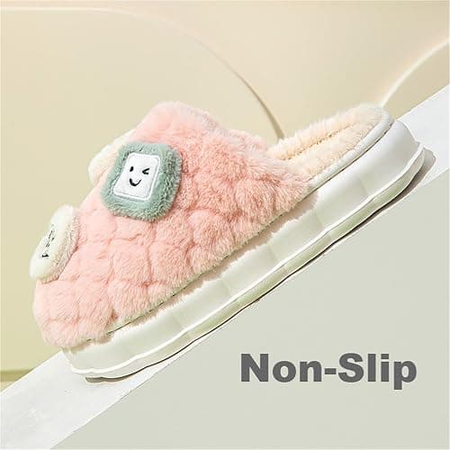 Thigies Damen Hausschuhe Winter Plüsch Warm Pantoffeln Herren Foam Slipper Rutschfest Flauschig Hausschuh thumbnail 5
