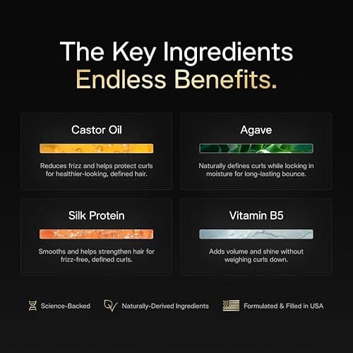 BASED Curl Cream for Men, Curl Defining Cream for Curly Hair, No Harsh Chemicals or Artificial Fragrance, Medium Hold, Hydrates & Nourishes with Agave, Silk Protein & Castor Oil, 8.5 oz (Pack of 1) thumbnail 5